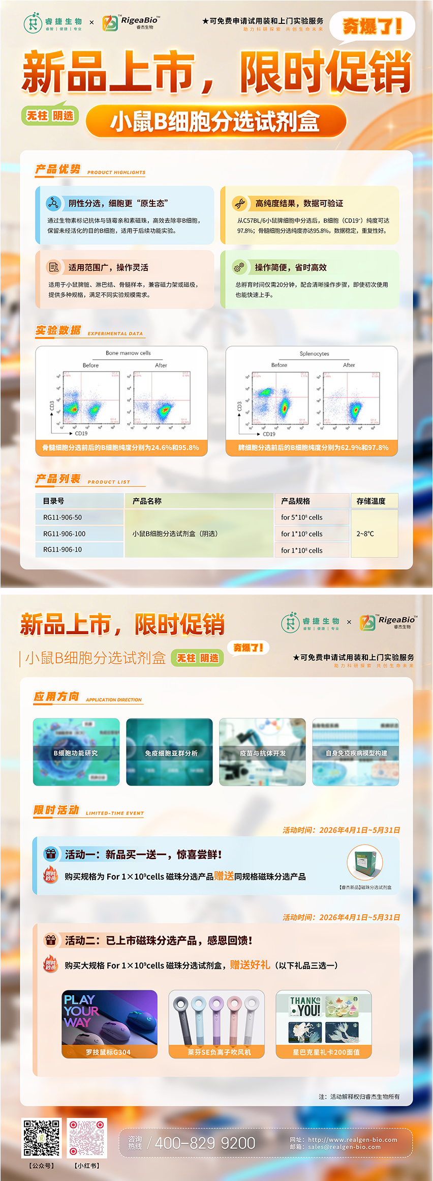 睿杰生物 | 新品上市，限时促销