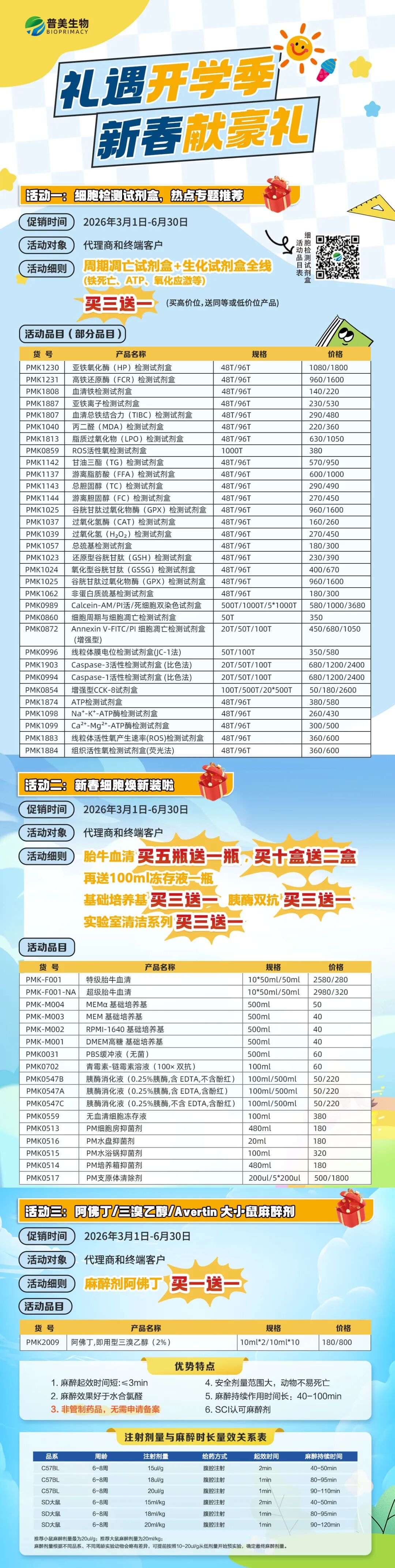 活动促销丨普美生物2026年3-6月大型促销活动火热进行中